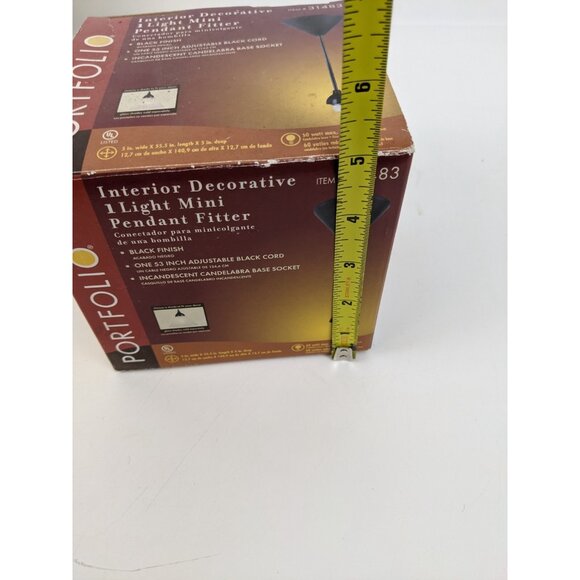 Portfolio Interior Decorative Mini Pendant Fitter Light - Black - #31483 - NIB - Picture 12 of 12